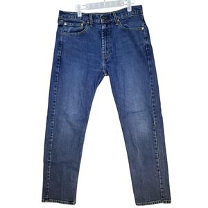 Vintage Levis 505 Jeans Mens 33x30 Blue Straight Leg Zip Fly Stretch Medium Wash